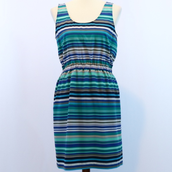 LOFT Dresses & Skirts - Loft Stripe Printed Sleeveless Dress
